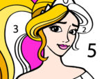 Printesa de colorat dupa numere