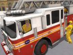Simulator de conducere a camionului de pompieri